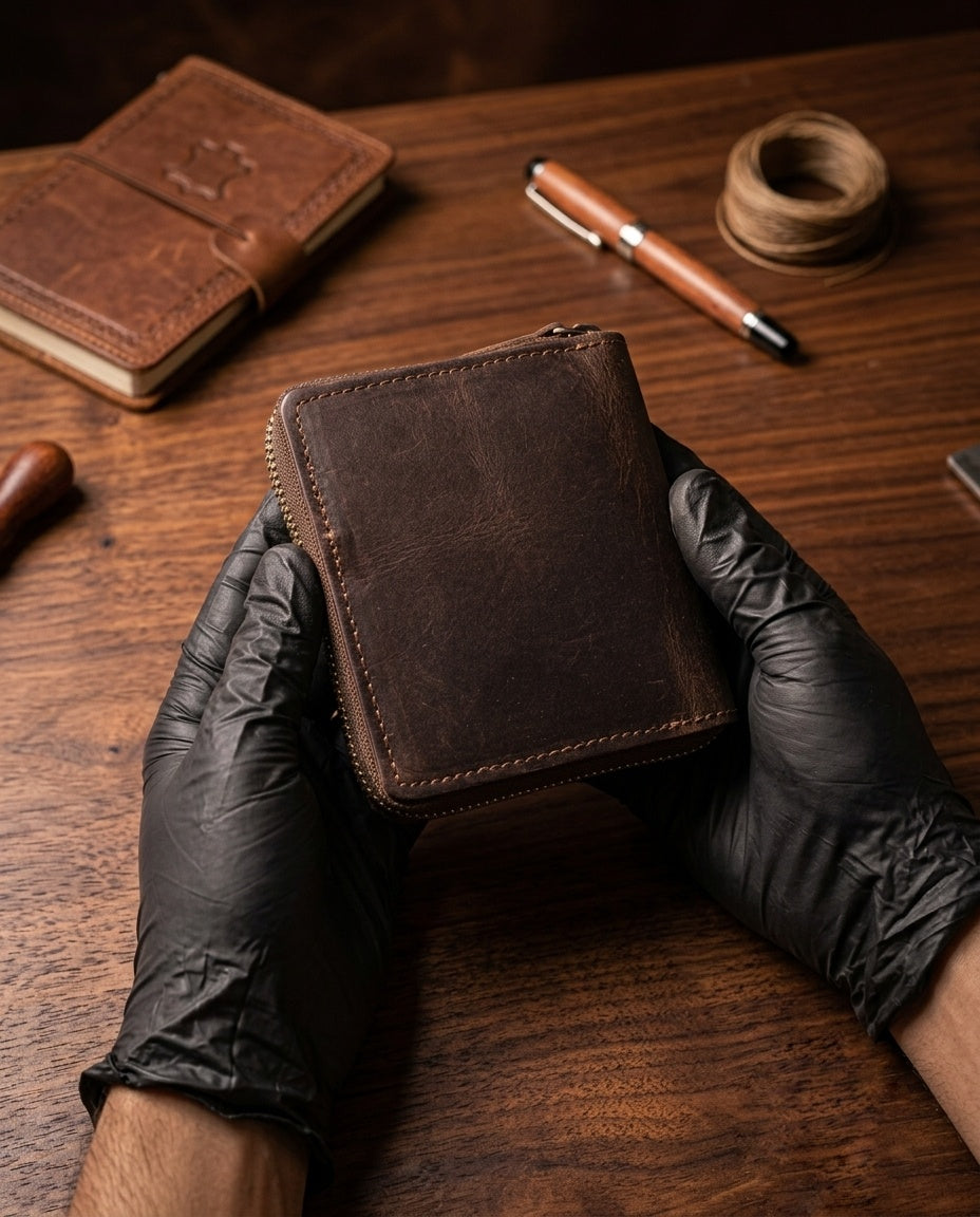 Premium Handcrafted Genuine Leather Trifold Wallet | Slim Vintage Pocket Wallet for Men