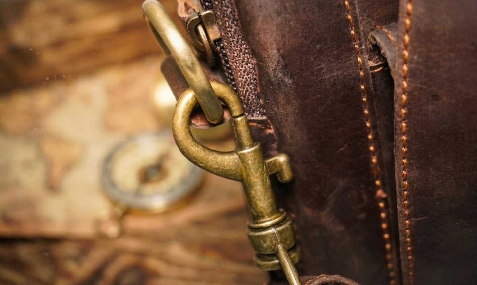 Premium Genuine Leather Crossbody Messenger Bag - Classic Black