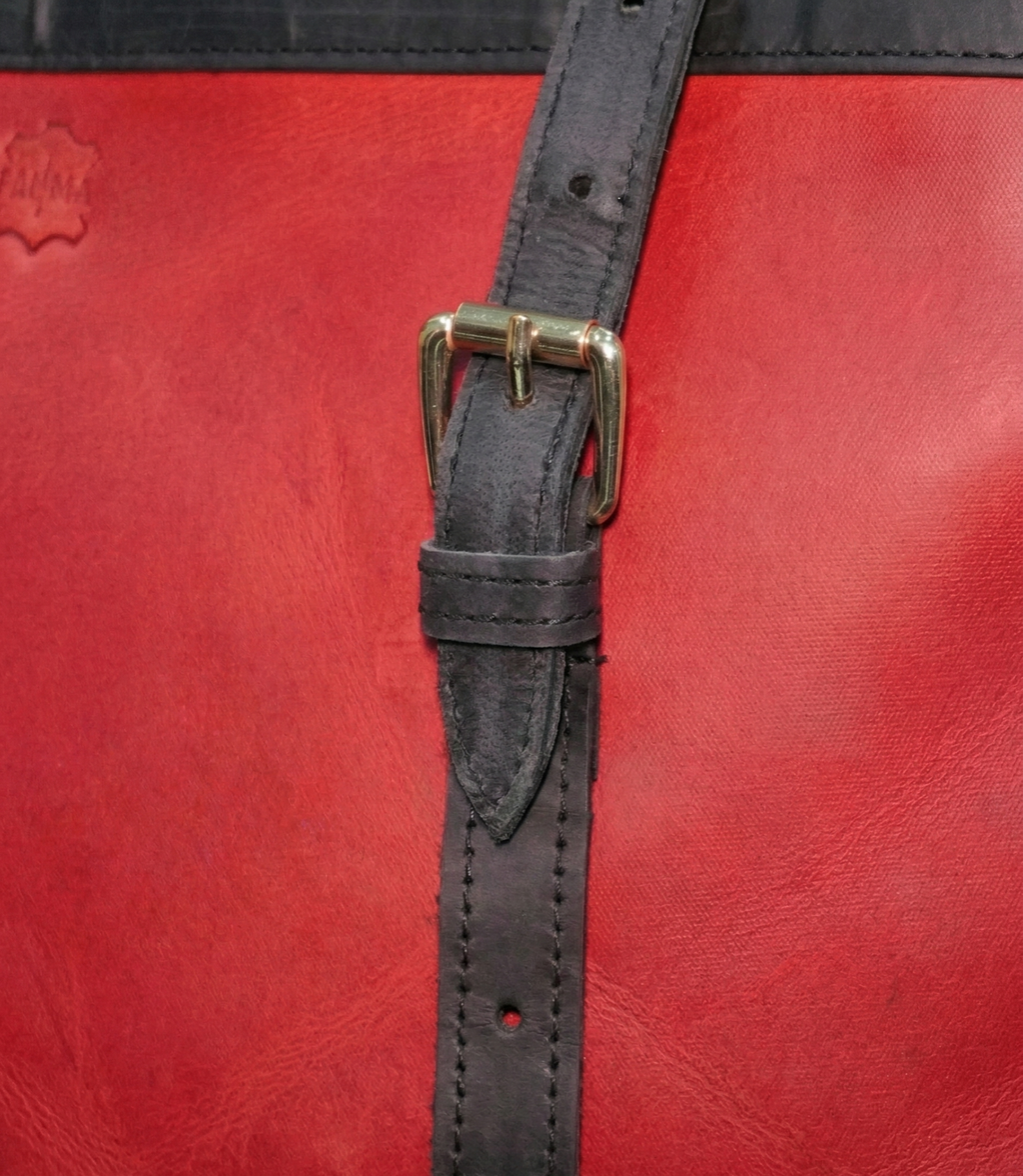 Handcrafted Two-Tone Genuine Leather Tote Bag | Chic Everyday Carry