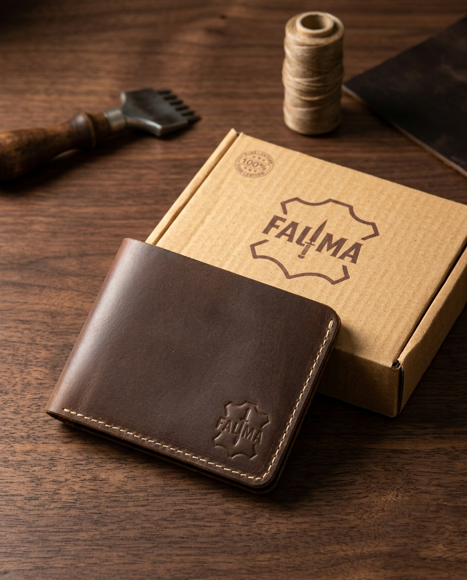 FAUMA Premium Handcrafted Genuine Leather Bifold Wallet for Men