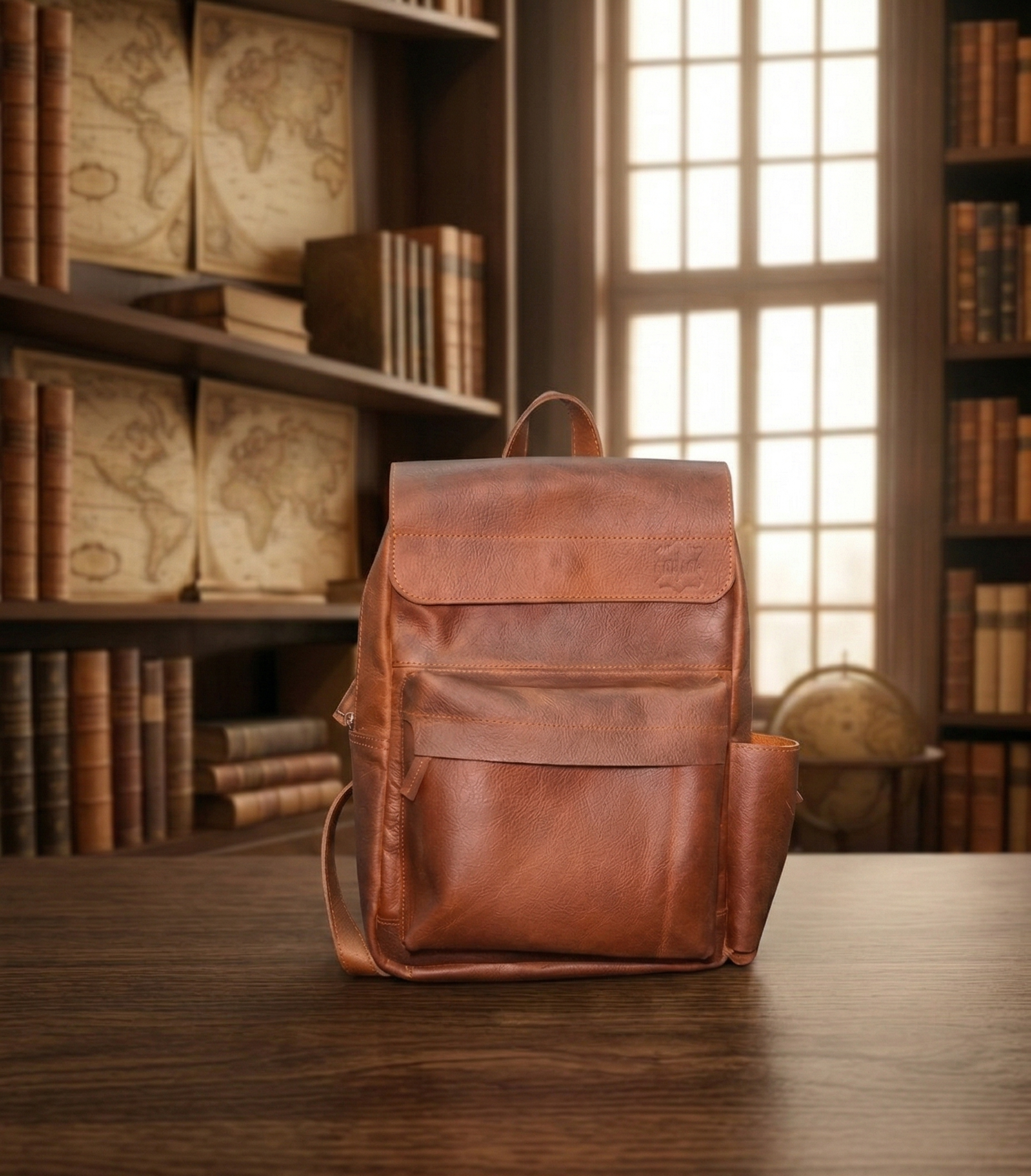 Handcrafted Vintage Genuine Leather Backpack | Minimalist Daily Travel Bag