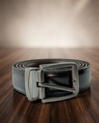 FAUMA Reversible Black & Brown Leather Belt with Rotating Buckle