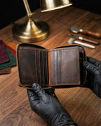 Premium Handcrafted Genuine Leather Trifold Wallet | Slim Vintage Pocket Wallet for Men