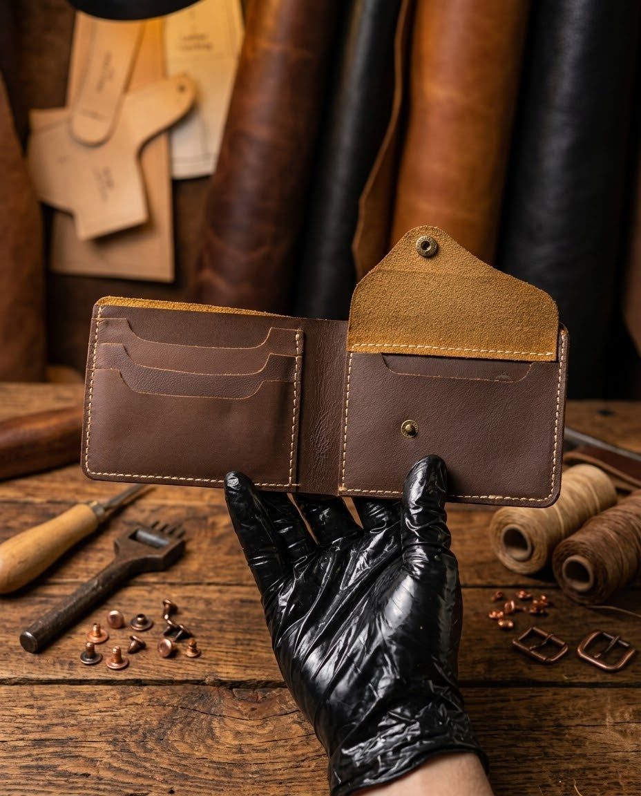 FAUMA Premium Handcrafted Genuine Leather Bifold Wallet for Men