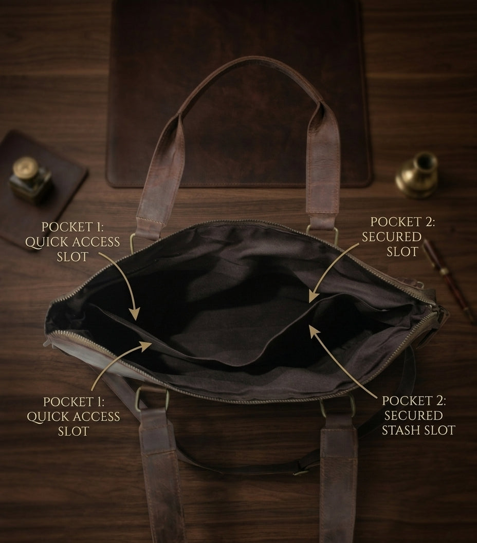 Heritage Vintage Leather Laptop Bag – Rugged Messenger Briefcase for Men