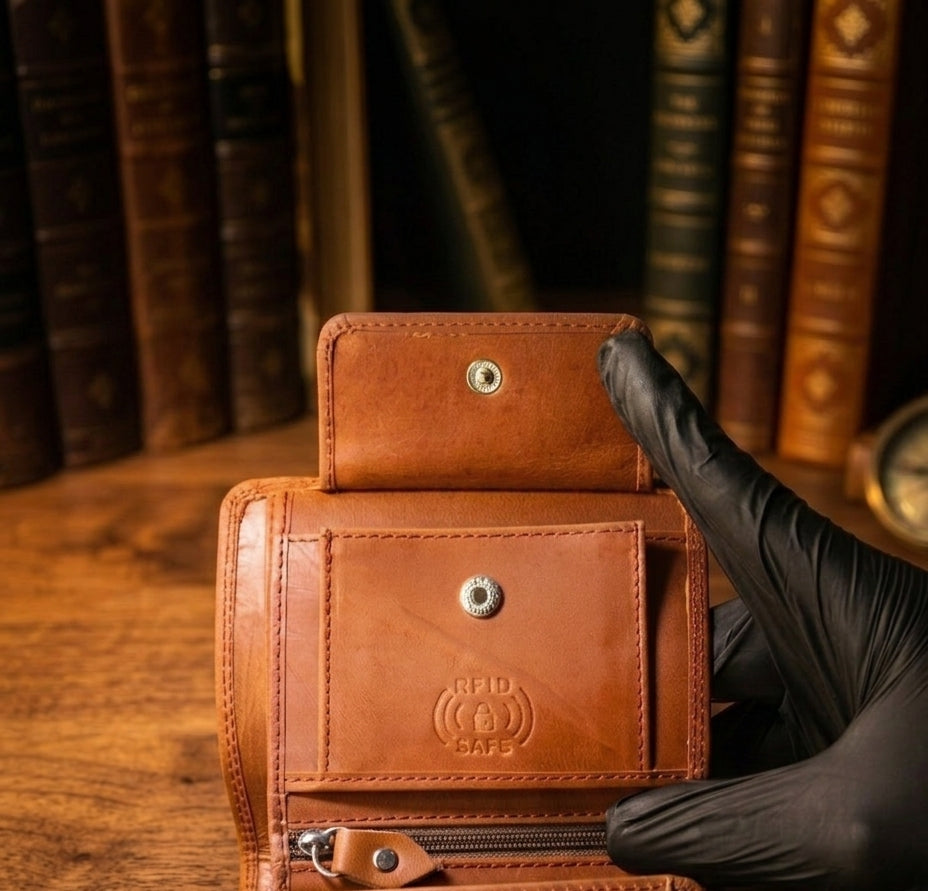 FAUMA Premium Men’s Genuine Leather Wallet – Handcrafted Classic Bifold