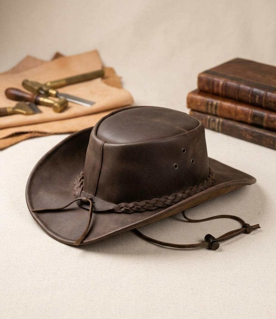 Handcrafted Premium Genuine Leather Western Cowboy Hat