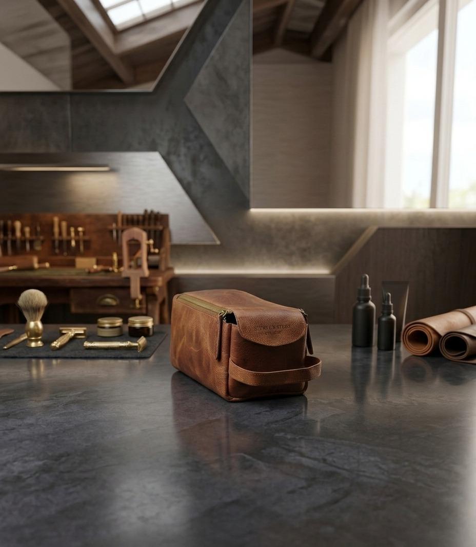 Premium Handcrafted Genuine Leather Utility Pouch – Compact Travel & Everyday Organizer