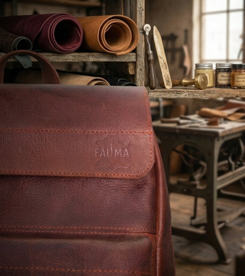 Handcrafted Vintage Genuine Leather Backpack | Minimalist Daily Travel Bag